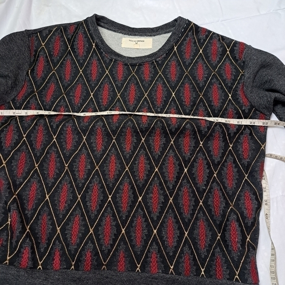 miss Me Vintage | Charcoal Gray & Red Diamond Pullover Sweater - Picture 10 of 11